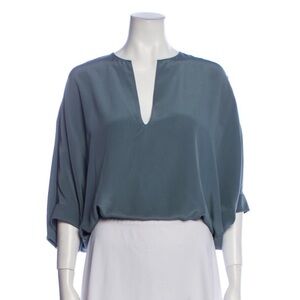 Chloé Silk V-Neck Crop Top